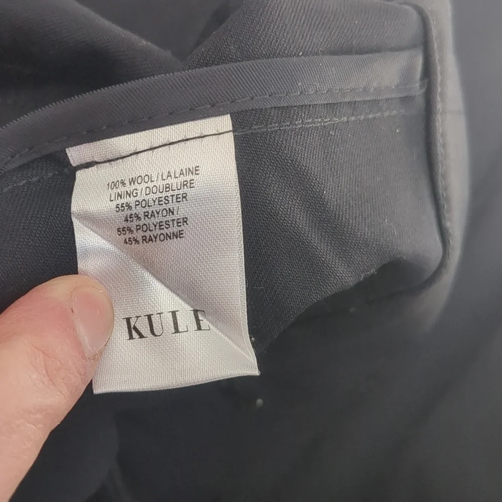 NWOT Kule The Grabel Pleated Navy 100% Wool Trousers Size Medium - Picture 7 of 7